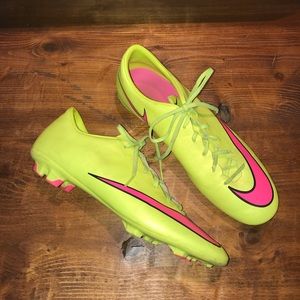 nike mercurial yellow and pink